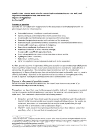 Planning Application for a Vertical Hydrocarbon Exploratory Core Well, Land Adjacent to Bramleymoor Lane, Near Marsh Lane Objection to Application Lee Rowley MP