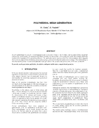 Polyhedral Mesh Generation