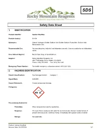 SDS Safety Data Sheet