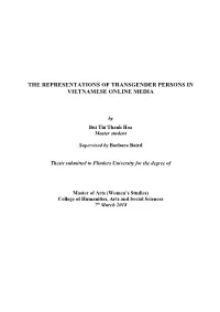 The Representations of Transgender Persons in Vietnamese Online Media