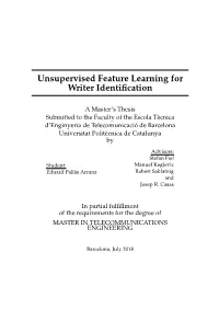 Unsupervised Feature Learning for Writer Identification