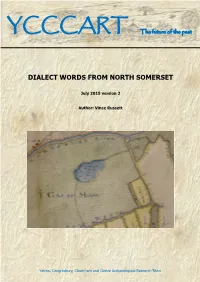 Dialect Words from North Somerset