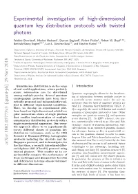 Experimental Investigation of High-Dimensional Quantum Key Distribution Protocols with Twisted Photons