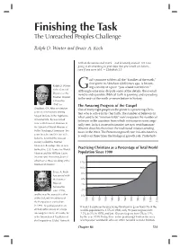 Finishing the Task: the Unreached Peoples Challenge