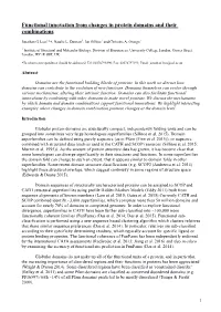 Functional Innovation from Changes in Protein Domains and Their Combinations