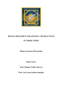 Human Resource Strategies and Practices in Crisis Times