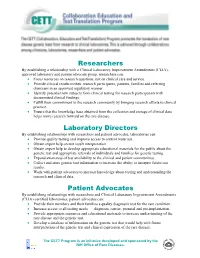 The CETT Program Is an Initiative Developed and Sponsored by the NIH Office of Rare Diseases
