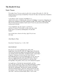 The Death of Jean Mark Twain