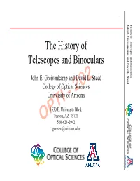 The History of Telescopes and Binoculars