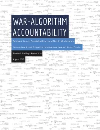 War-Algorithm Accountability