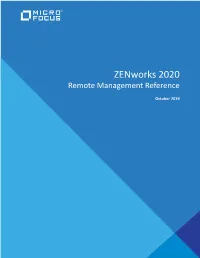 Zenworks Remote Management Reference