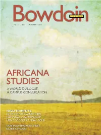 Africana Studies a World Dialogue, a Campus Conversation