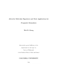 Attractor Molecular Signatures and Their Applications for Prognostic Biomarkers Wei-Yi Cheng