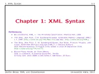Chapter 1: XML Syntax