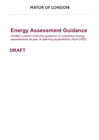 Draft Energy Assessment Guidance 2020