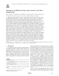 Lithospheric Modification During Crustal Extension in the Main Ethiopian Rift