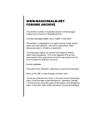 Magicrealm.Net Forum Archive