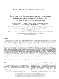 Revealing Cryptic Diversity Using Molecular Phylogenetics and Phylogeography in Frogs of the Scinax Ruber and Rhinella Margaritifera Species Groups