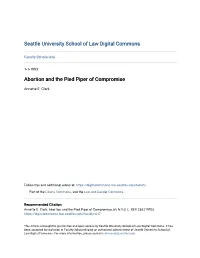 Abortion and the Pied Piper of Compromise