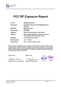 FCC RF Exposure Report