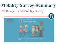 Mobility Survey Summary
