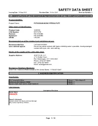 SAFETY DATA SHEET Issuing Date 10-Sep-2020 Revision Date 14-Oct-2020 Revision Number 4