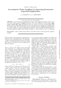 Accounting for Cluster Sampling in Constructing Enumerative Sequential Sampling Plans