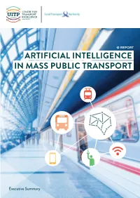 Artificial Intelligence in Mass Public Transport