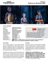 Case Study: Multiverse Wireless DMX at Hadestown on Broadway