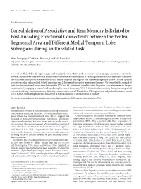Consolidation of Associative and Item Memory Is Related To