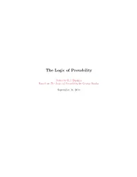 The Logic of Provability