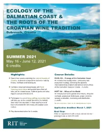 Ecology of the Dalmatian Coast & the Roots of The