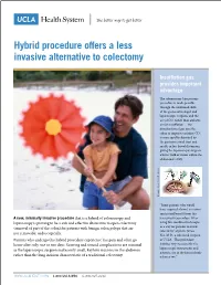 Hybrid Procedure Offers a Less Invasive Alternative to Colectomy