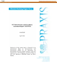 ICT Infrastructure and E-Readiness Assessment Report: ESTONIA