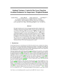 Optimal Variance Control of the Score Function Gradient Estimator for Importance Weighted Bounds