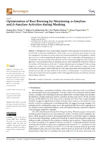 Optimization of Beer Brewing by Monitoring -Amylase