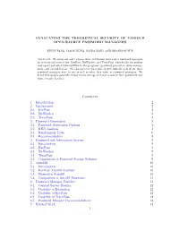 Evaluating the Theoretical Security of Various Open-Source Password Managers