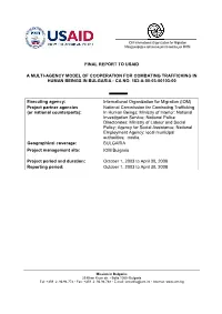 Final Report to Usaid a Multi-Agency