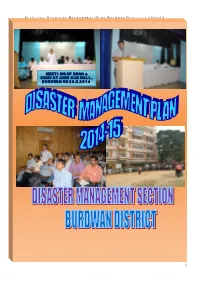 Hazard District Disaster Management Plan 2014-15 Has Been Approved by the DDMA & DDMC Meeting, Burdwan on 26.5.2014