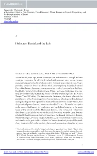 Holocaust Denial and the Left