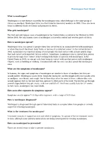 Monkeypox Fact Sheet