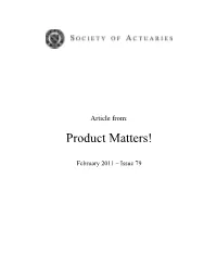 SOA International Experience Survey – Embedded Value Financial