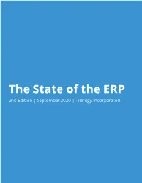 The State of the ERP 2Nd Edition | September 2020 | Trenegy Incorporated the Modern ERP