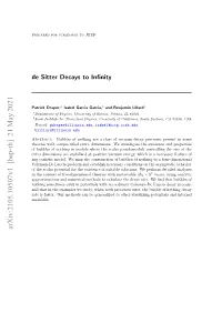 Arxiv:2105.10507V1 [Hep-Th] 21 May 2021 Contents