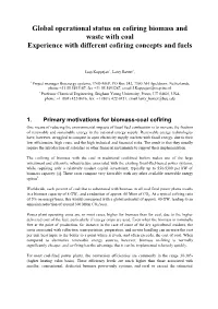 Exco55 P1 a Global Operational Status of Co-Firing Biomass And
