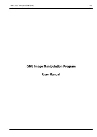 GNU Image Manipulation Program User Manual