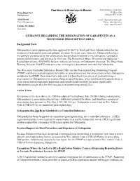 Guidance Document: Gabapentin Prescribing and Dispensing