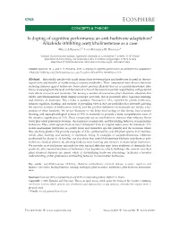 Herbivore Adaptation? Alkaloids Inhibiting Acetylcholinesterase As a Case 1,2, 3 MACIEJ J