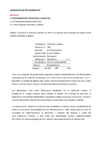 Lenguajes De Programación