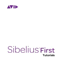 Sibelius First Tutorials